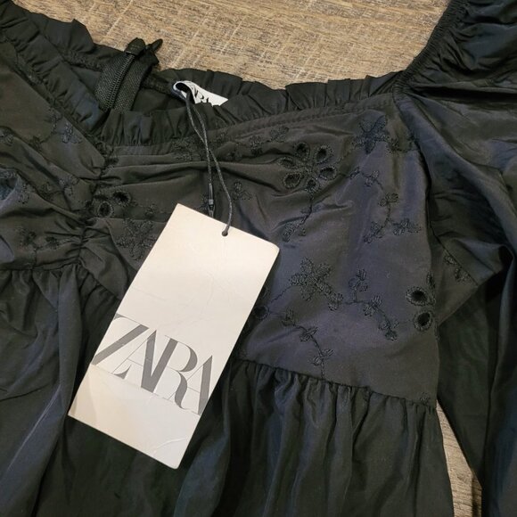 NWT ZARA | Embroidered Mini Dress | Sz. S - Picture 6 of 10